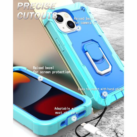 Three-layer PC rubber shockproof iPhone 13 mini protective case close-up detail