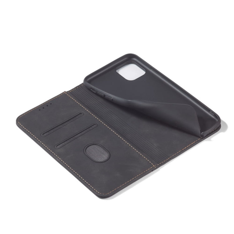 Skin-feel Calfskin Texture Magnetic Dual-Fold Horizontal Flip Leather Case with Holder & Card Slots & Wallet