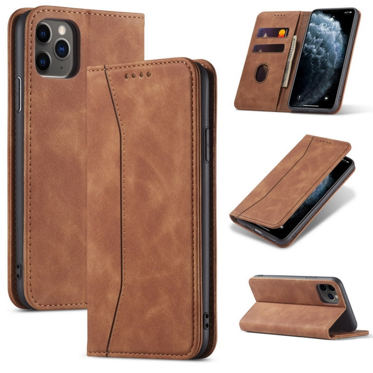 Skin-feel Calfskin Texture Magnetic Dual-Fold Horizontal Flip Leather Case with Holder & Card Slots & Wallet
