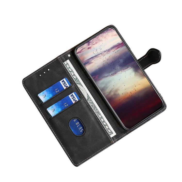 Stitching Skin Feel Magnetic Buckle Horizontal Flip PU Leather Case with Holder & Card Slots & Wallet