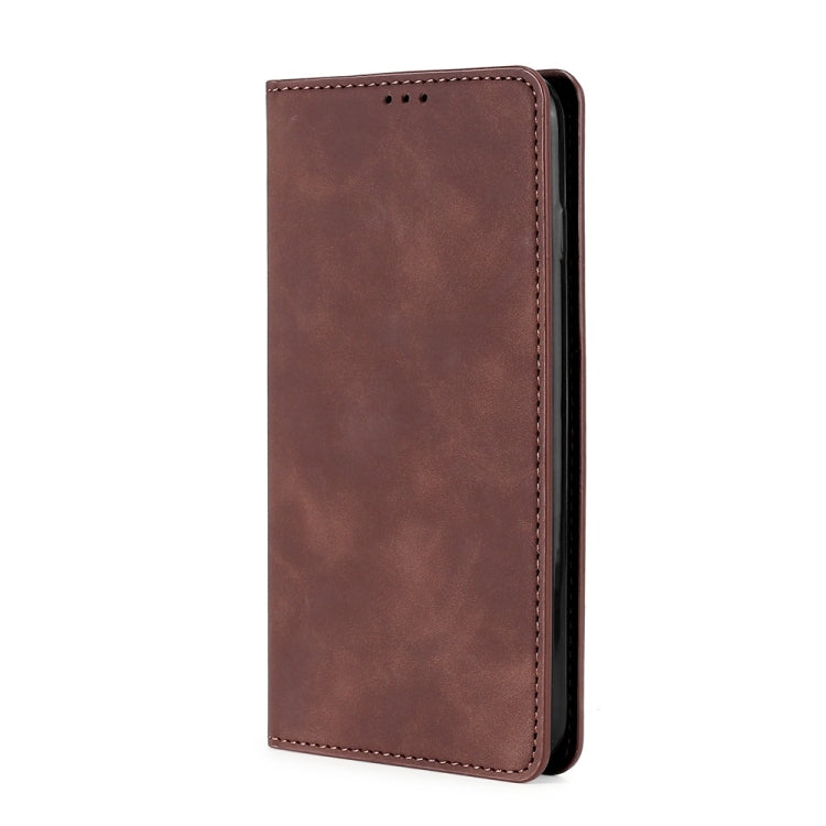 Skin Feel Magnetic Horizontal Flip Leather Case with Holder & Card Slots, For iPhone 13 Pro Max