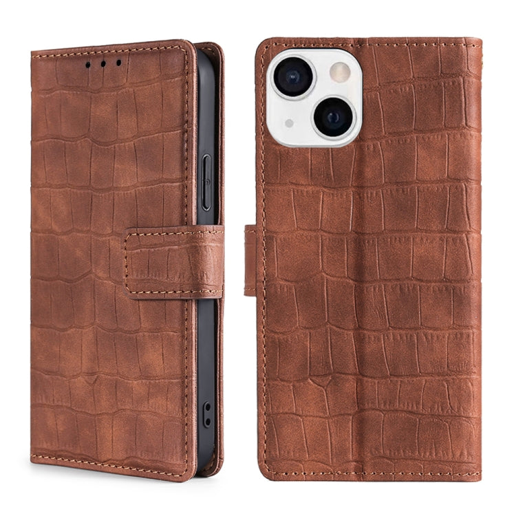 Skin Feel Crocodile Texture Magnetic Clasp Horizontal Flip PU Leather Case with Holder & Card Slots & Wallet, For iPhone 13, For iPhone 13 Pro, For iPhone 13 Pro Max