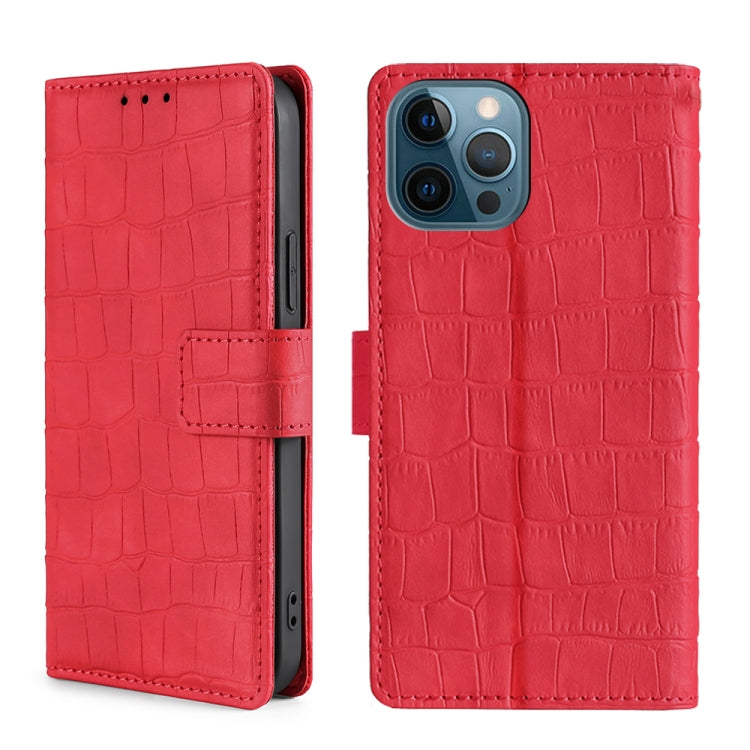 Skin Feel Crocodile Texture Magnetic Clasp Horizontal Flip PU Leather Case with Holder & Card Slots & Wallet, For iPhone 13, For iPhone 13 Pro, For iPhone 13 Pro Max