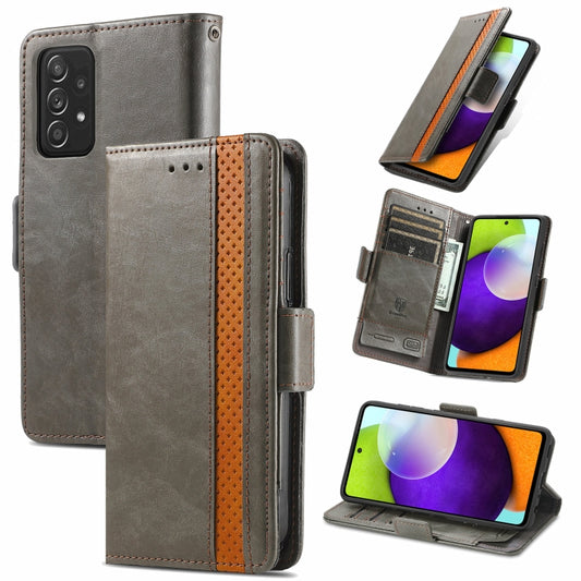 CaseNeo business leather flip case with dual magnetic buckle and card slots for Galaxy A52 5G