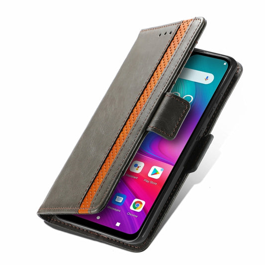 CaseNeo wallet case in action showing horizontal flip opening and secure magnetic buckle locking mechanism