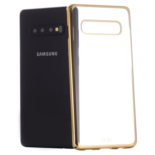 Galaxy S10+ case back view showcasing durable plating and scratch-resistant coating