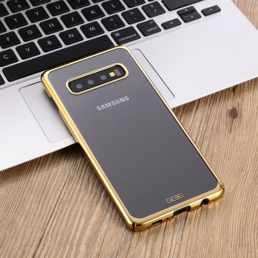 Galaxy S10 shockproof case side profile displaying slim, lightweight plating construction