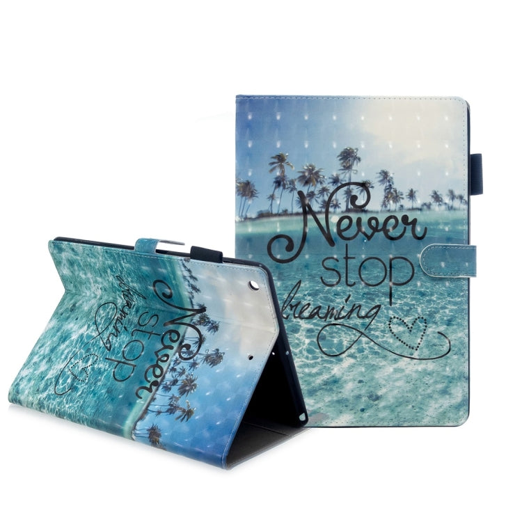 3D Embossing Pattern Horizontal Flip Leather Case with Holder & Card Slots & Wallet, For iPad 10.2
