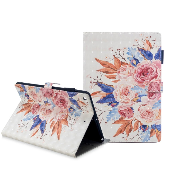 3D Embossing Pattern Horizontal Flip Leather Case with Holder & Card Slots & Wallet, For iPad 10.2