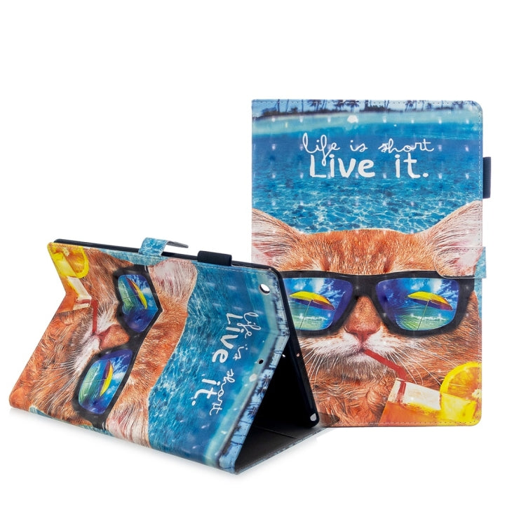 3D Embossing Pattern Horizontal Flip Leather Case with Holder & Card Slots & Wallet, For iPad 10.2