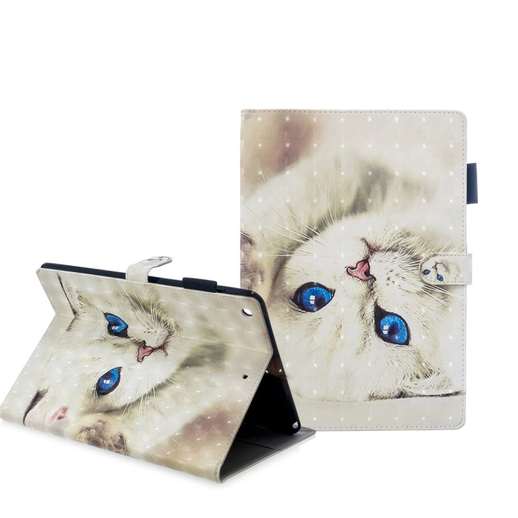 3D Embossing Pattern Horizontal Flip Leather Case with Holder & Card Slots & Wallet, For iPad 10.2