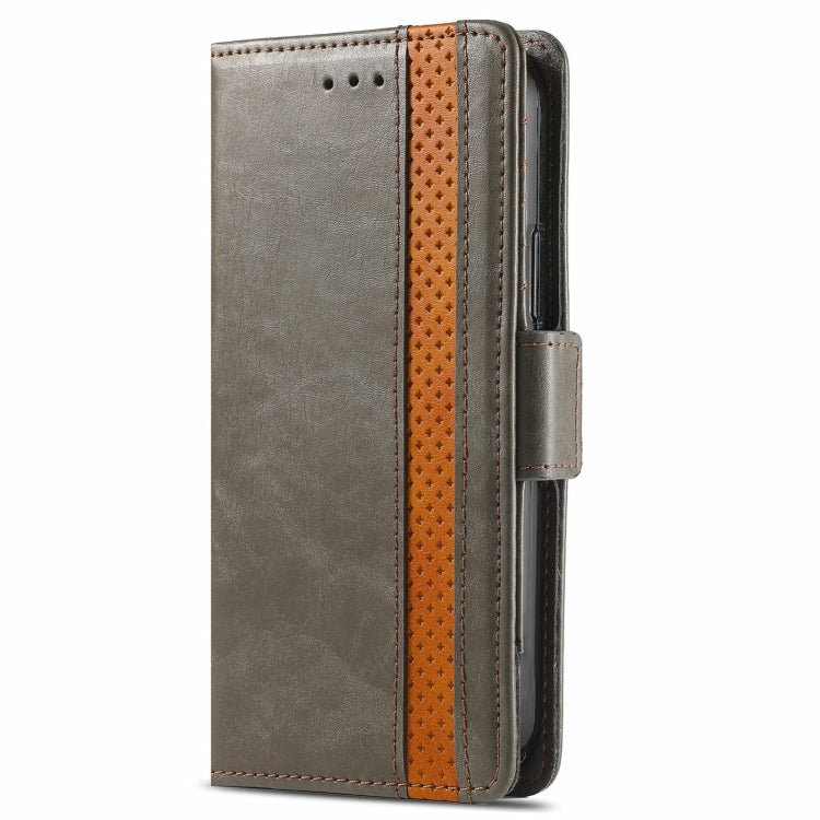 CaseNeo Business Splicing Dual Magnetic Buckle Horizontal Flip PU Leather Case with Holder & Card Slots & Wallet, For iPhone 13 Pro