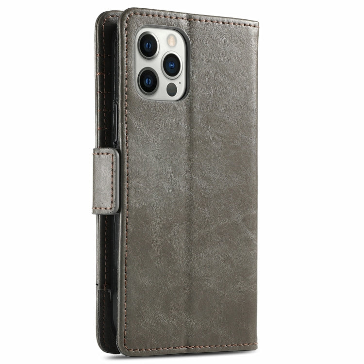CaseNeo Business Splicing Dual Magnetic Buckle Horizontal Flip PU Leather Case with Holder & Card Slots & Wallet, For iPhone 13 Pro