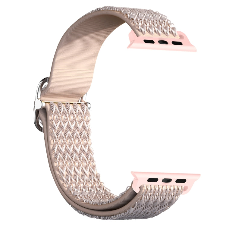Adjustable Rhombic Texture Elastic Replacement Strap Watchband For Apple Watch Series, 7 41mm / 6 & SE & 5 & 4 40mm / 3 & 2 & 1 38mm, 7 45mm / 6 & SE & 5 & 4 44mm / 3 & 2 & 1 42mm