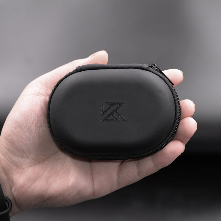 KZ Portable PU Leather Oval Data Cable Charger Earphone Storage Box, Oval