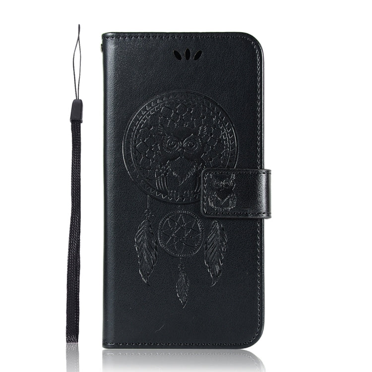 Wind Chime Owl Embossing Pattern Horizontal Flip Leather Case with Holder & Card Slots & Wallet