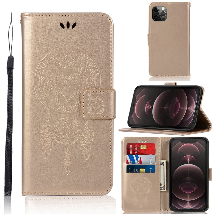 Wind Chime Owl Embossing Pattern Horizontal Flip Leather Case with Holder & Card Slots & Wallet