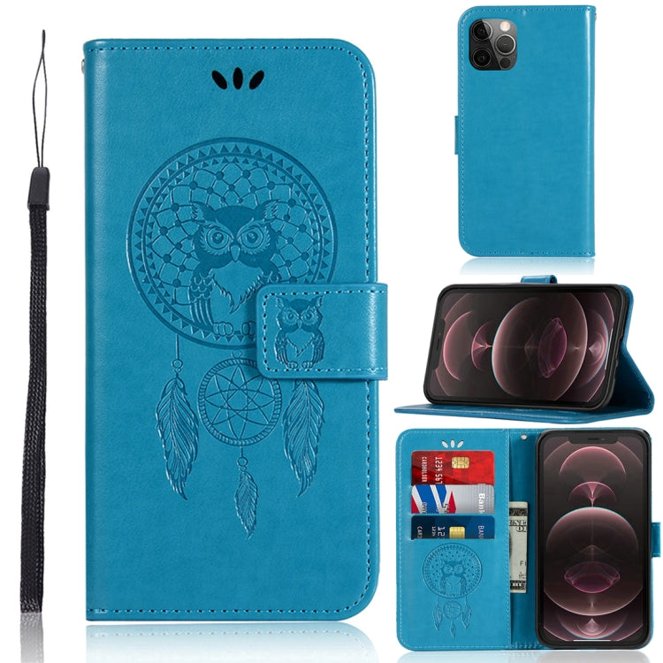 Wind Chime Owl Embossing Pattern Horizontal Flip Leather Case with Holder & Card Slots & Wallet