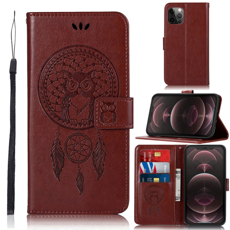 Wind Chime Owl Embossing Pattern Horizontal Flip Leather Case with Holder & Card Slots & Wallet