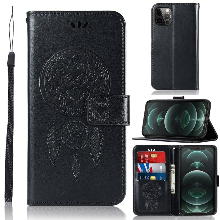 Wind Chime Owl Embossing Pattern Horizontal Flip Leather Case with Holder & Card Slots & Wallet