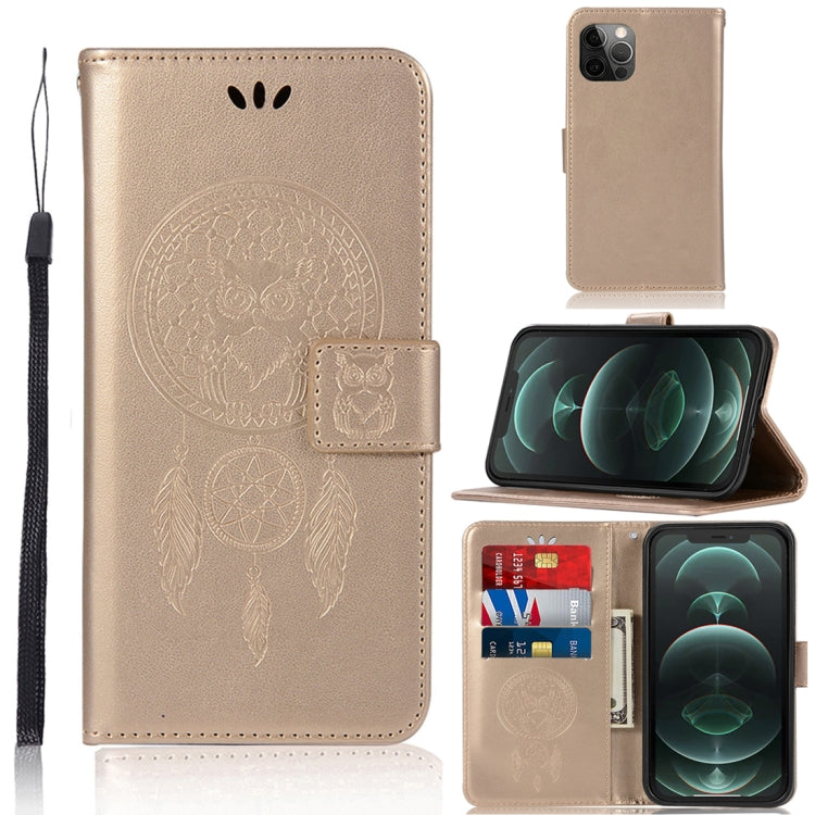Wind Chime Owl Embossing Pattern Horizontal Flip Leather Case with Holder & Card Slots & Wallet