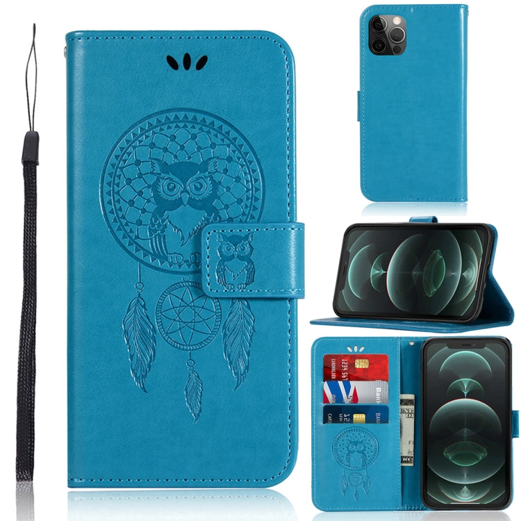 Wind Chime Owl Embossing Pattern Horizontal Flip Leather Case with Holder & Card Slots & Wallet