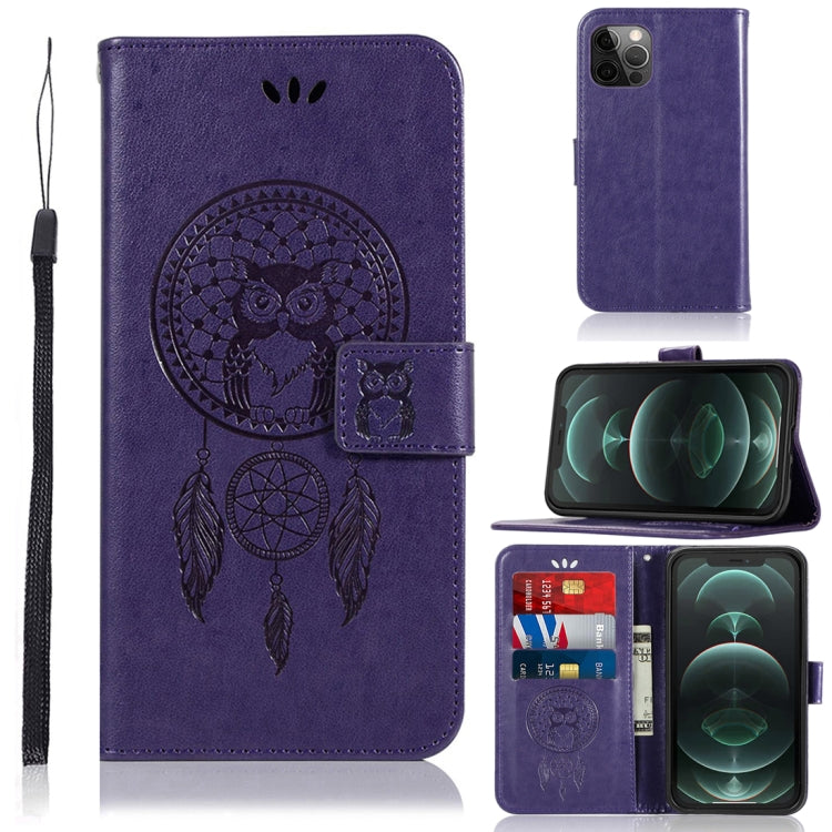 Wind Chime Owl Embossing Pattern Horizontal Flip Leather Case with Holder & Card Slots & Wallet