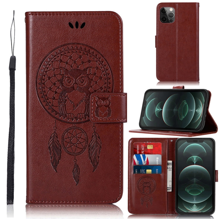 Wind Chime Owl Embossing Pattern Horizontal Flip Leather Case with Holder & Card Slots & Wallet