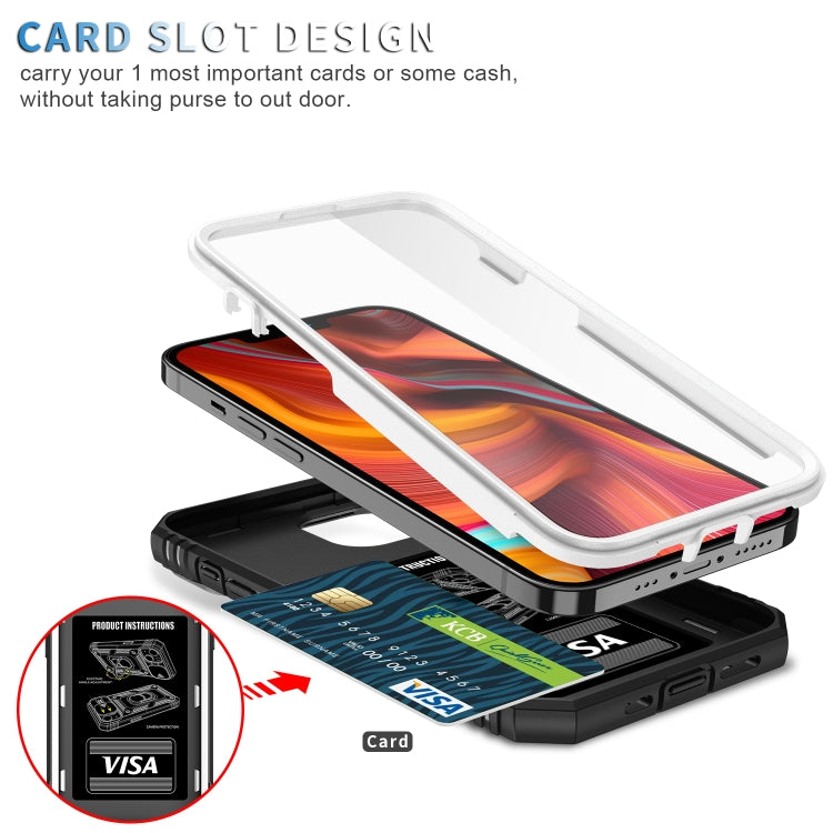 Sliding Camera Cover Design TPU + PC Protective Case with 360 Degree Rotating Holder & Card Slot