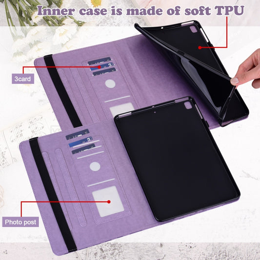Galaxy Tab S6 Lite case back panel displaying nature-inspired pattern in rich colors