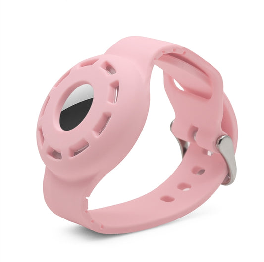 Detailed corner protection on shockproof silicone AirTag case preventing impact damage