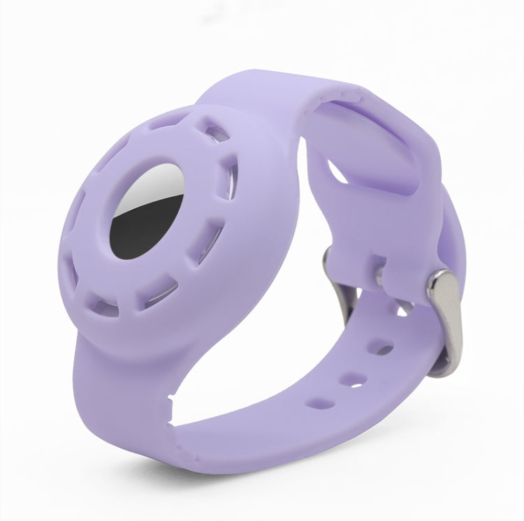 Multiple color variations of anti-scratch silicone AirTag protective bracelet available