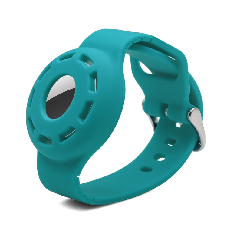 Premium silicone AirTag protective cover with anti-slip textured grip surface