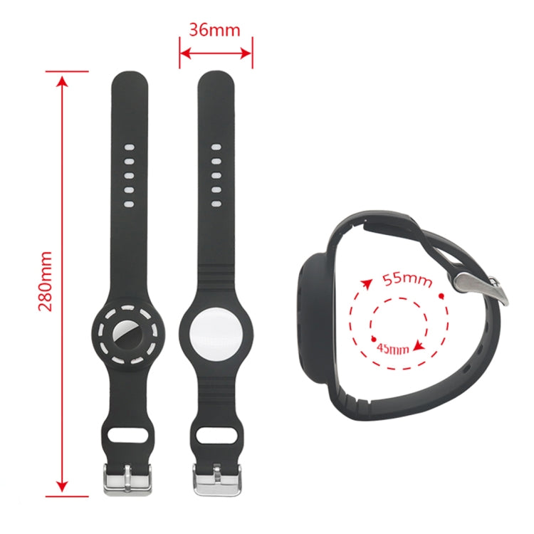 All-terrain silicone AirTag protective strap bracelet for outdoor adventure tracking
