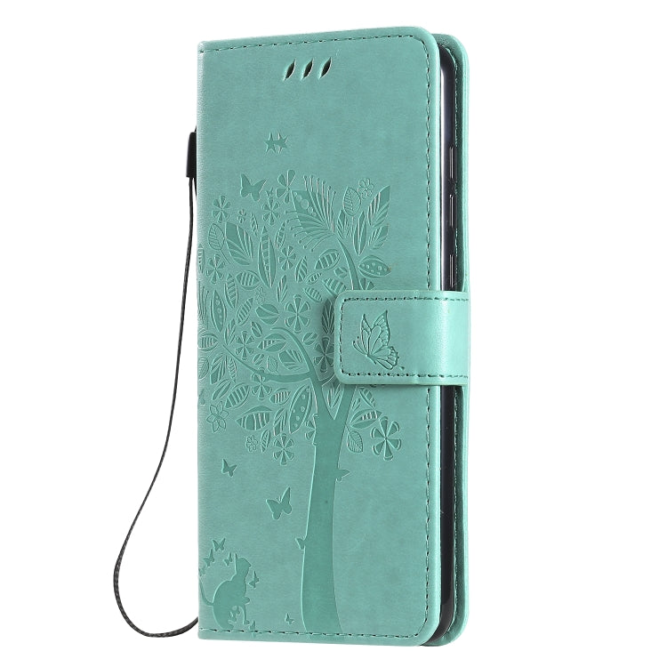 Tree & Cat Pattern Pressed Printing Horizontal Flip PU Leather Case with Holder & Card Slots & Wallet & Lanyard, For Xiaomi Mi 9 Pro, For Nokia 7.2
