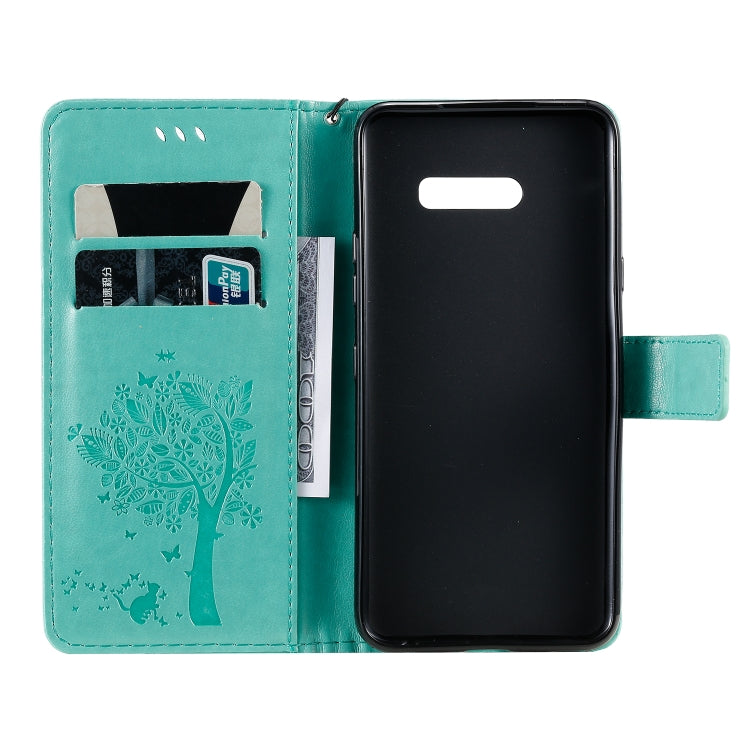 Tree & Cat Pattern Pressed Printing Horizontal Flip PU Leather Case with Holder & Card Slots & Wallet & Lanyard, For LG G8X, For Xiaomi Redmi 8A