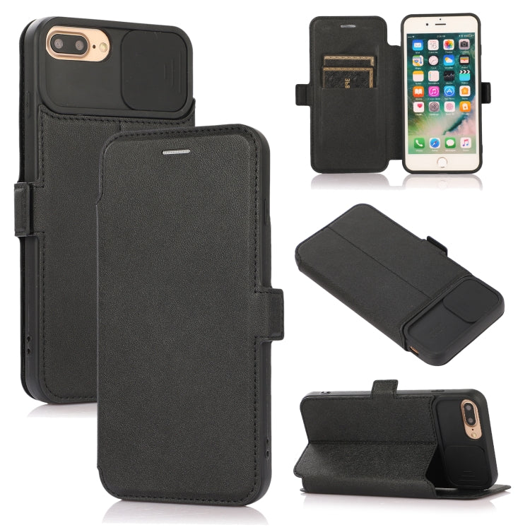 Push Window Double Buckle PU + Silicone Horizontal Flip Leather Case with Holder & Card Slot