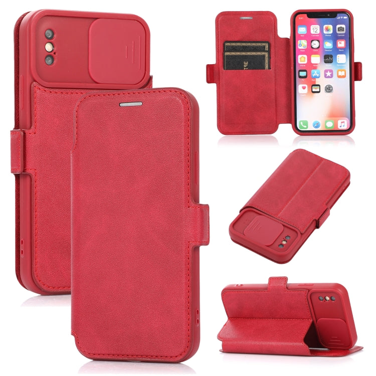 Push Window Double Buckle PU + Silicone Horizontal Flip Leather Case with Holder & Card Slot