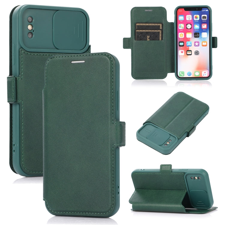 Push Window Double Buckle PU + Silicone Horizontal Flip Leather Case with Holder & Card Slot