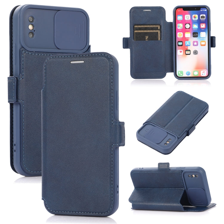 Push Window Double Buckle PU + Silicone Horizontal Flip Leather Case with Holder & Card Slot