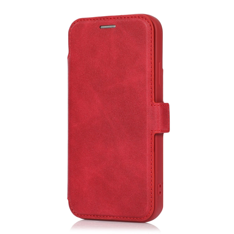 Push Window Double Buckle PU + Silicone Horizontal Flip Leather Case with Holder & Card Slot