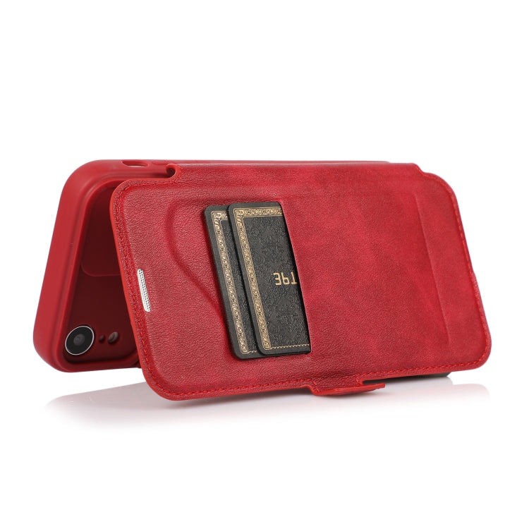Push Window Double Buckle PU + Silicone Horizontal Flip Leather Case with Holder & Card Slot