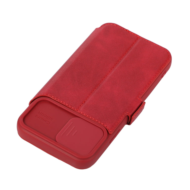 Push Window Double Buckle PU + Silicone Horizontal Flip Leather Case with Holder & Card Slot