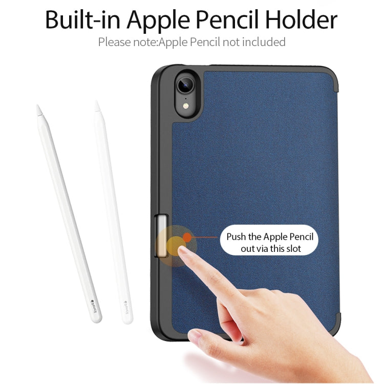 DUX DUCIS Domo Series Horizontal Flip Magnetic TPU + PU Leather Case with Three-folding Holder & Pen Slot, For iPad mini 7 / mini 6