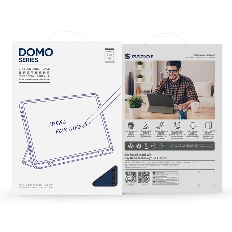 DUX DUCIS Domo Series Horizontal Flip Magnetic TPU + PU Leather Case with Three-folding Holder & Pen Slot, For iPad mini 7 / mini 6