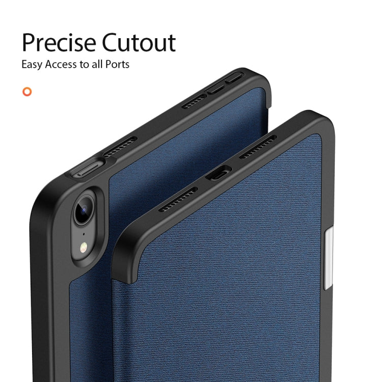 DUX DUCIS Domo Series Horizontal Flip Magnetic TPU + PU Leather Case with Three-folding Holder & Pen Slot, For iPad mini 7 / mini 6