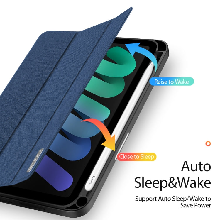 DUX DUCIS Domo Series Horizontal Flip Magnetic TPU + PU Leather Case with Three-folding Holder & Pen Slot, For iPad mini 7 / mini 6