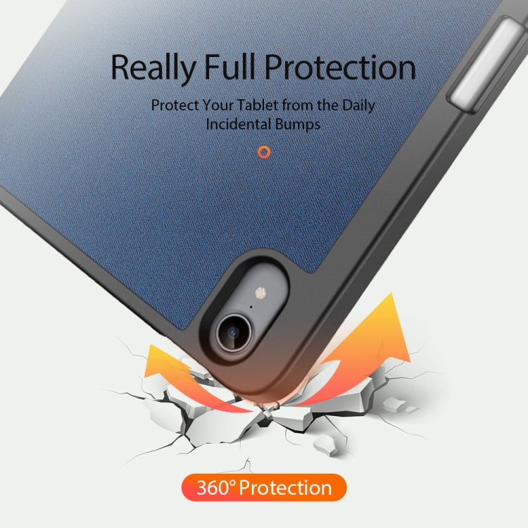 DUX DUCIS Domo Series Horizontal Flip Magnetic TPU + PU Leather Case with Three-folding Holder & Pen Slot, For iPad mini 7 / mini 6