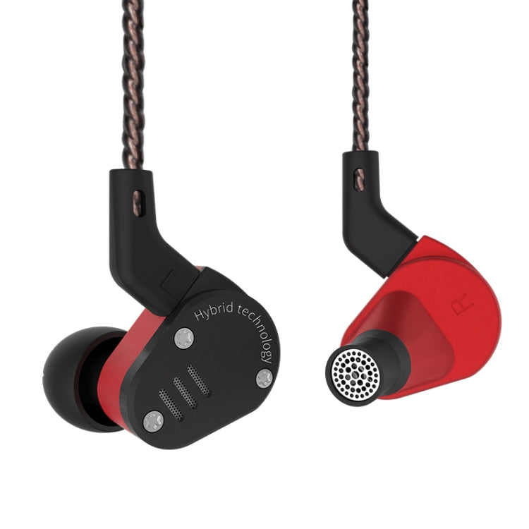 KZ ZSA Ring Iron Hybrid Drive Sport In-ear Wired Earphone,, ZSA Standard Version(Black Red), ZSA Standard Version(Grey)