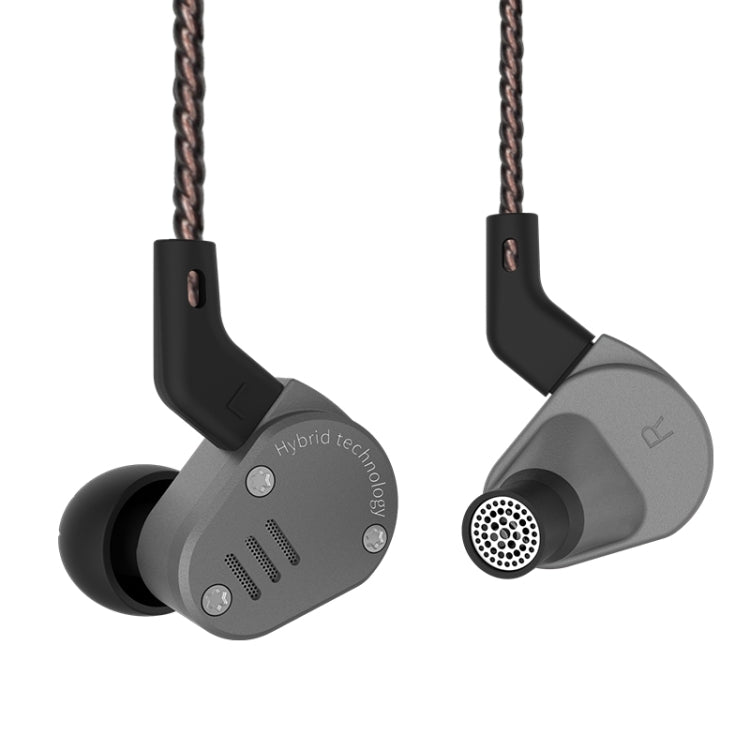 KZ ZSA Ring Iron Hybrid Drive Sport In-ear Wired Earphone,, ZSA Standard Version(Black Red), ZSA Standard Version(Grey)